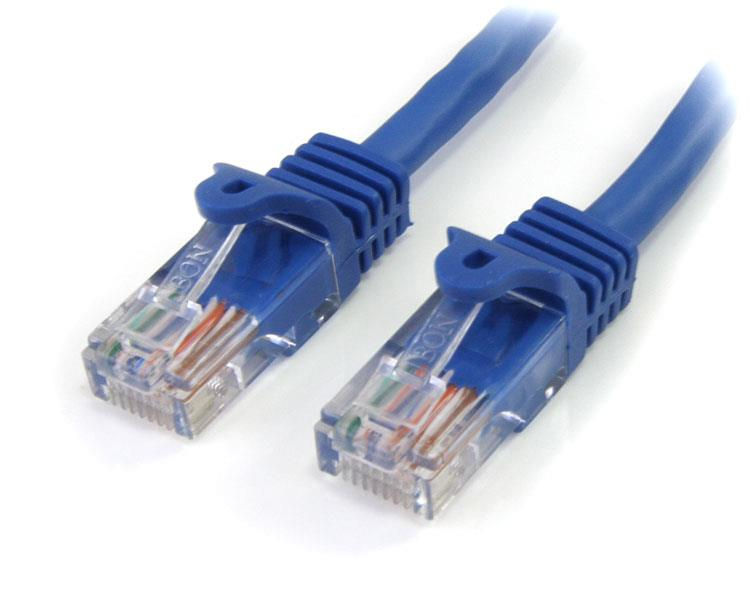 StarTech.com Cat5e Patch Cable with Snagless RJ45 Connectors - 15m, Blue
