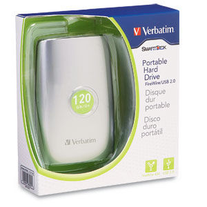 Verbatim 120GB FireWire/USB external hard drive 5400 RPM