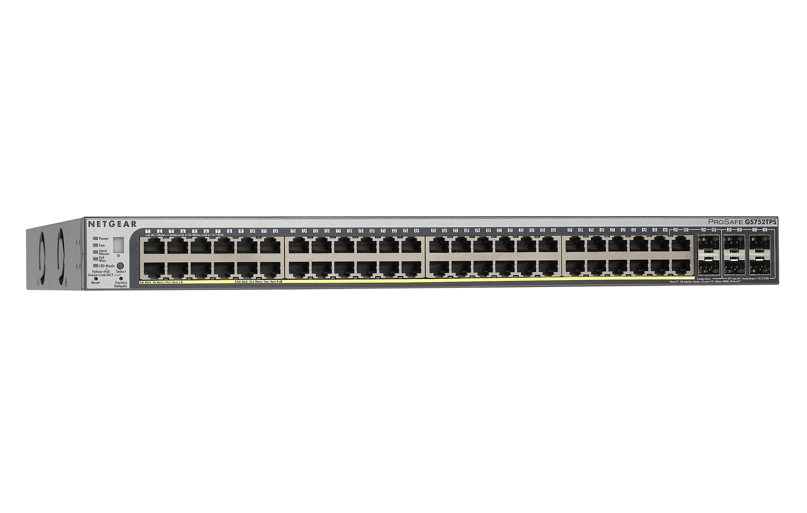 NETGEAR GS752TPSB-100EUS network switch Managed L3 Power over Ethernet (PoE) 1U Stainless steel