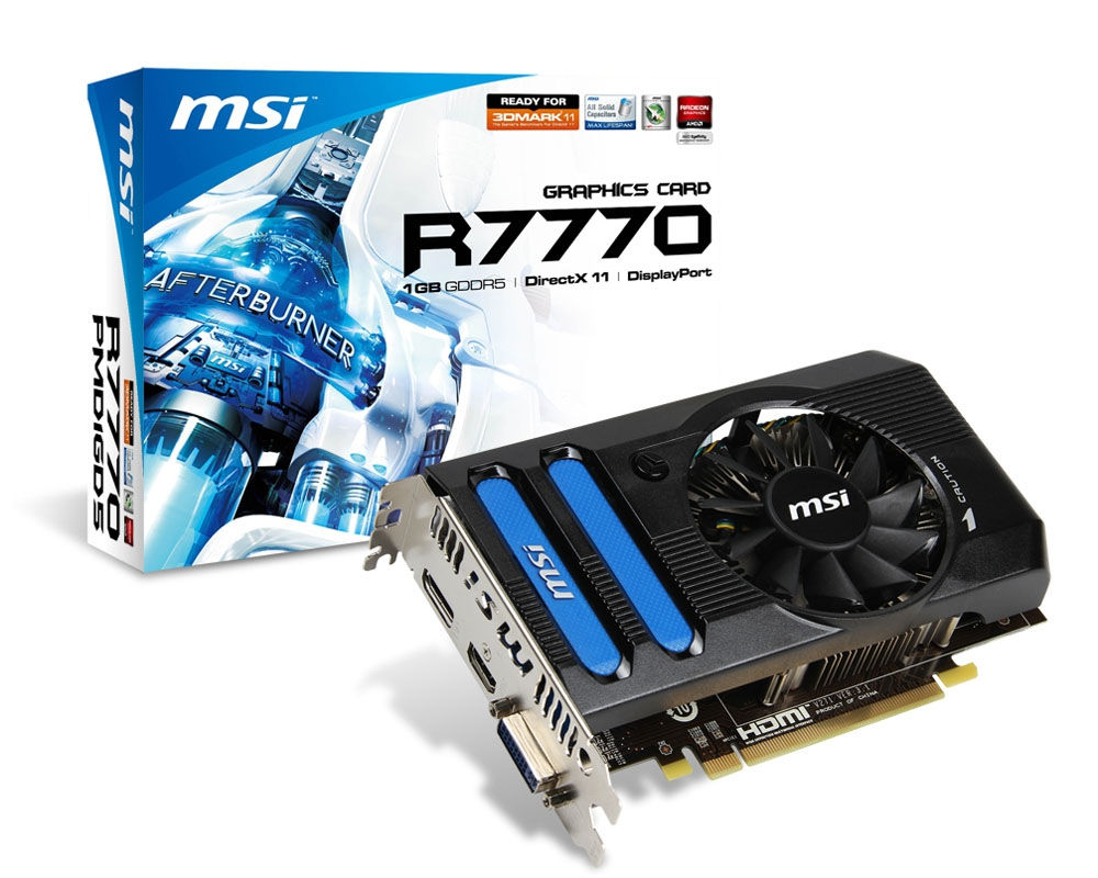 MSI R7770-PMD1GD5 graphics card AMD Radeon HD7770 1 GB GDDR5