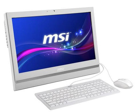 MSI AP2011 Intel Pentium G G630 50.8 cm (20") 1600 x 900 pixels Touchscreen 2 GB DDR3-SDRAM 500 GB HDD Windows 7 Professional White