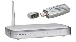 NETGEAR 54 Mbps Wireless Cable Router with 4-port Switch & 802.11g 54 Mbps Wireless USB 2.0 Adapter wireless router Silver