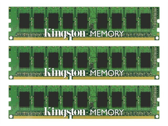 Kingston Technology ValueRAM 12GB DDR3 1600MHz Kit memory module 3 x 4 GB 240-pin DIMM ECC