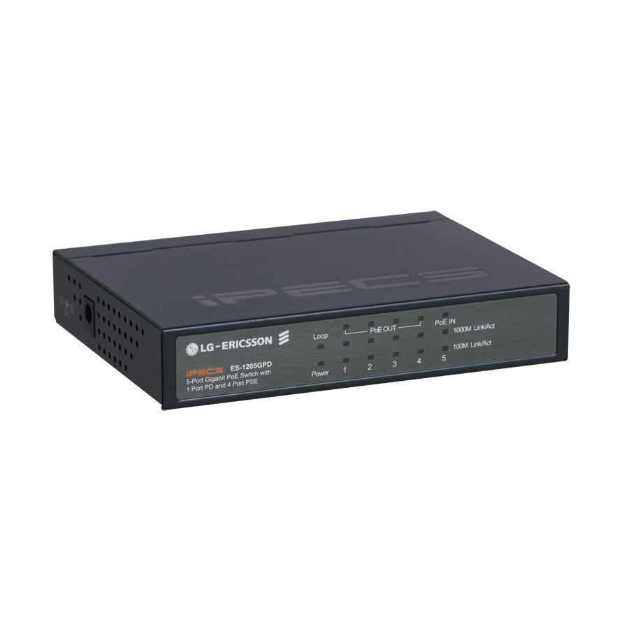 LG ES-1205GPD network switch Unmanaged Power over Ethernet (PoE) Black