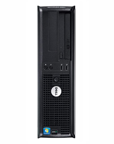 DELL OptiPlex 580 DTV AMD Athlon II X2 B26 2 GB DDR3-SDRAM 250 GB Windows 7 Professional Desktop PC Black