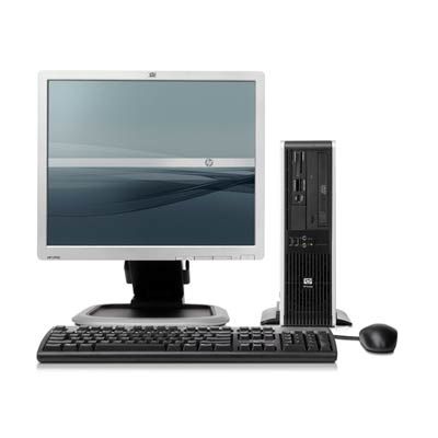 HP Compaq dc7800p Intel Core™2 Duo Processor E6550 Ultra Slim Desktop PC and L1950 Flat Panel Monitor