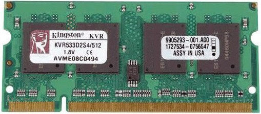 Kingston Technology ValueRAM 512MB DDR2 memory module 0.5 GB 200-pin SO-DIMM
