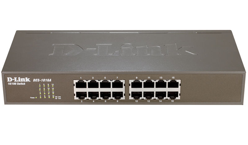 D-Link 16-port 10/100 switch Unmanaged Brown