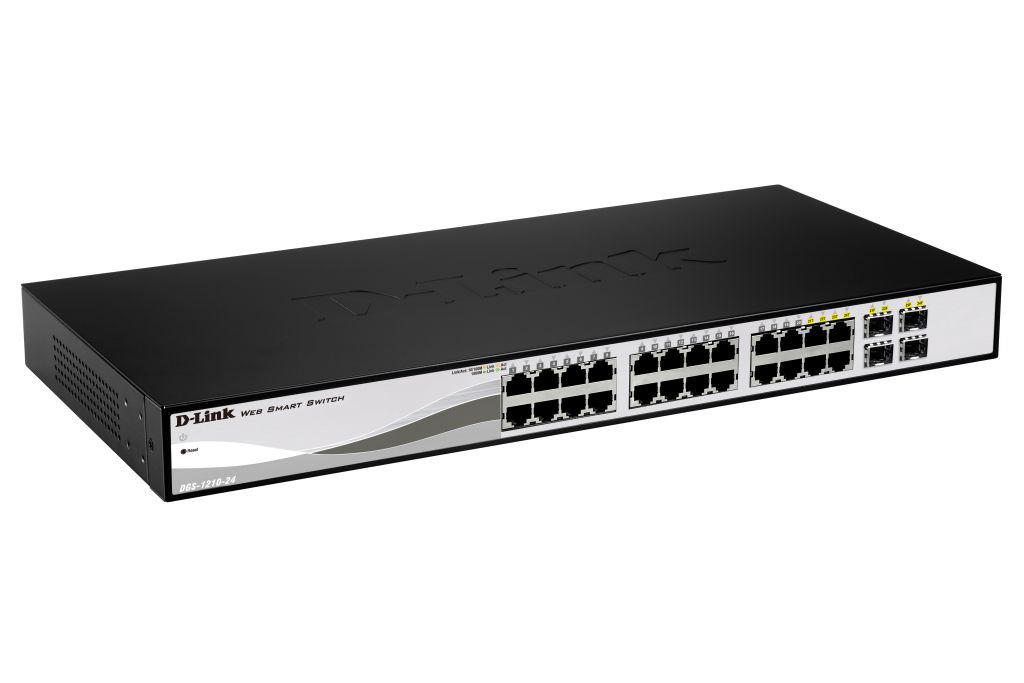 D-Link 24-port Gigabit Smart Switch Managed L2 1U Black