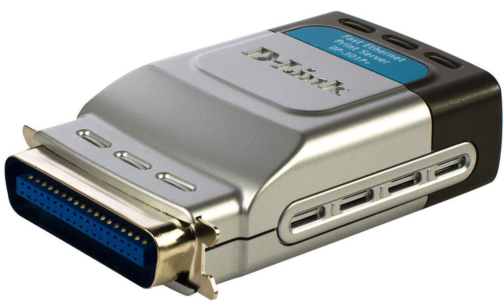 D-Link DP-301P+ print server Ethernet LAN Black, Silver