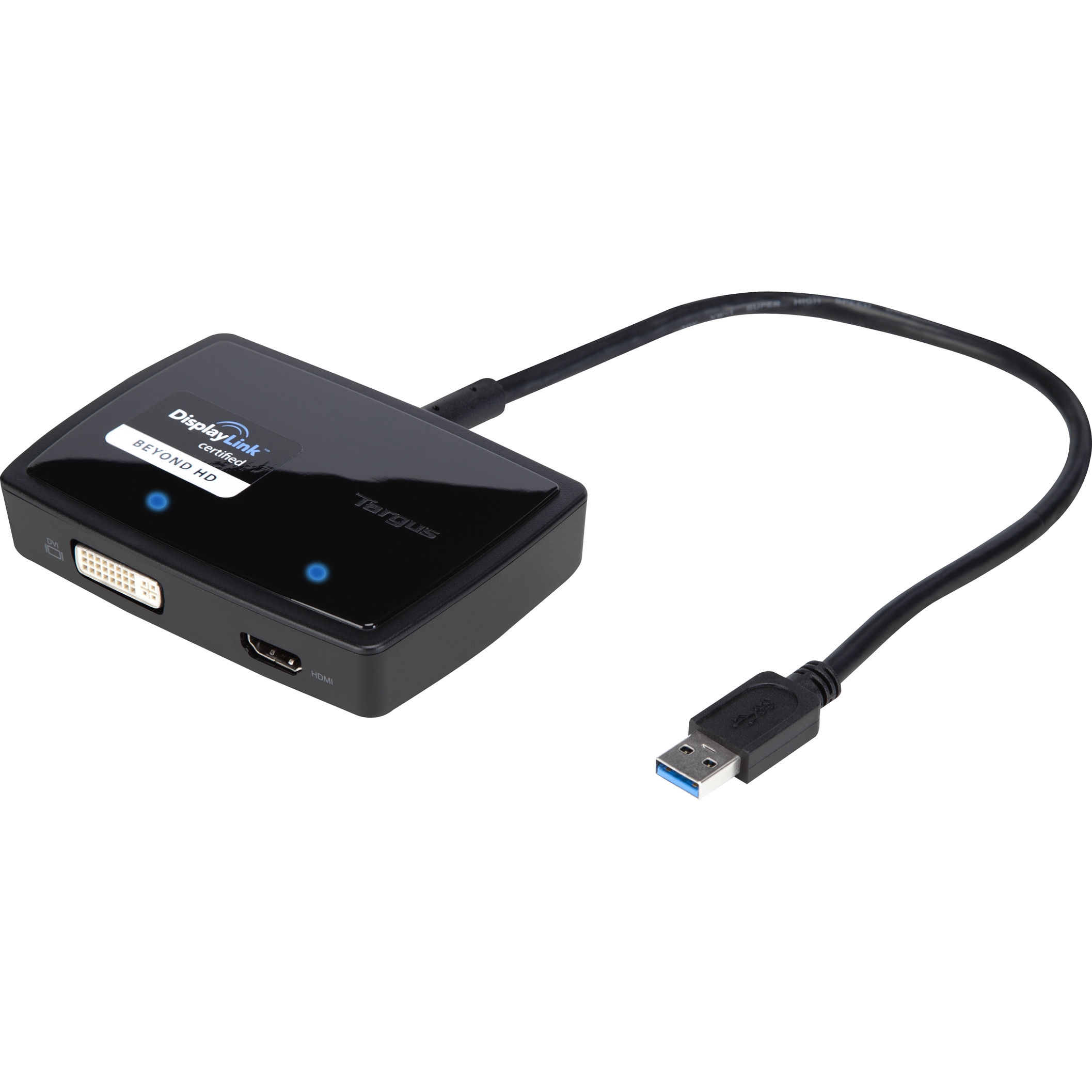 Targus Dual Video Adapter USB graphics adapter Black