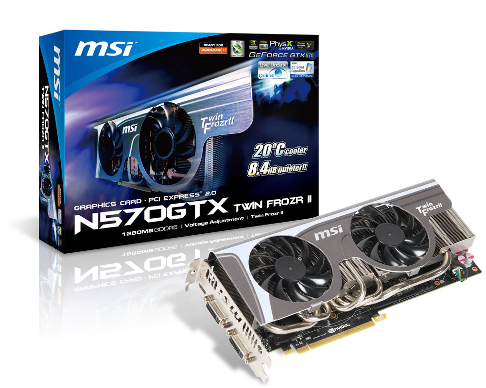 MSI V222-222R graphics card NVIDIA GeForce GTX 570 1.25 GB GDDR5