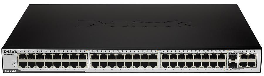 D-Link DES-3052 Managed L2 1U Black