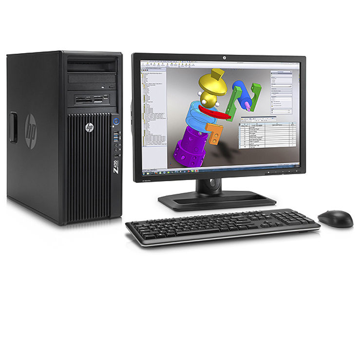 HP 420 + ZR2440w Intel® Xeon® E5 Family E5-1650 8 GB DDR3-SDRAM Windows 7 Professional Minitower Workstation