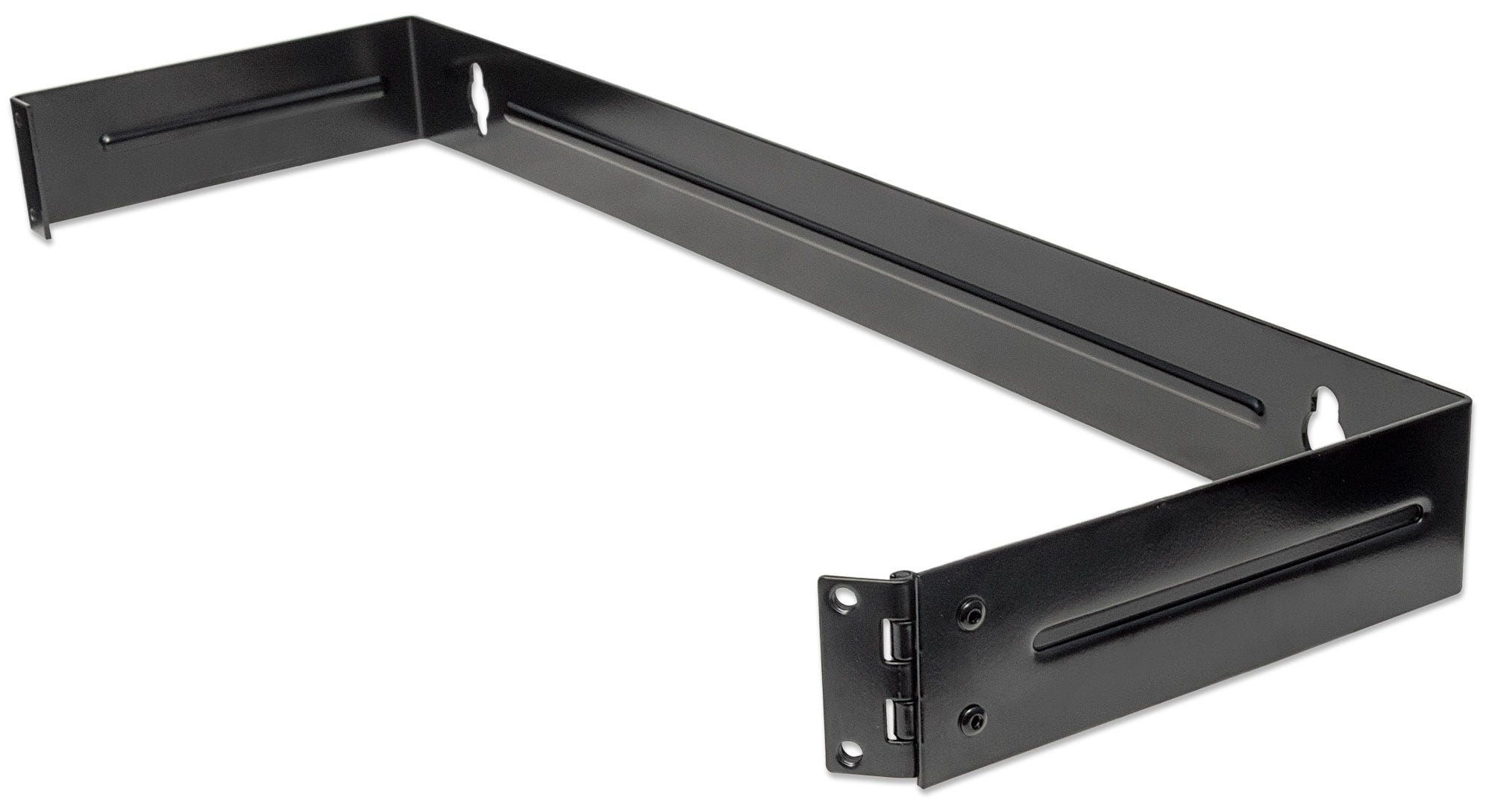 Intellinet 19" Hinged Wall Bracket, 1U, Black