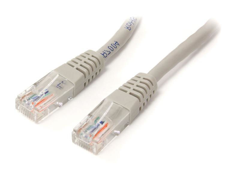 StarTech.com 15m Cat5e Gray Molded RJ45 UTP Cat 5e Patch Cable - 15 m Patch Cord