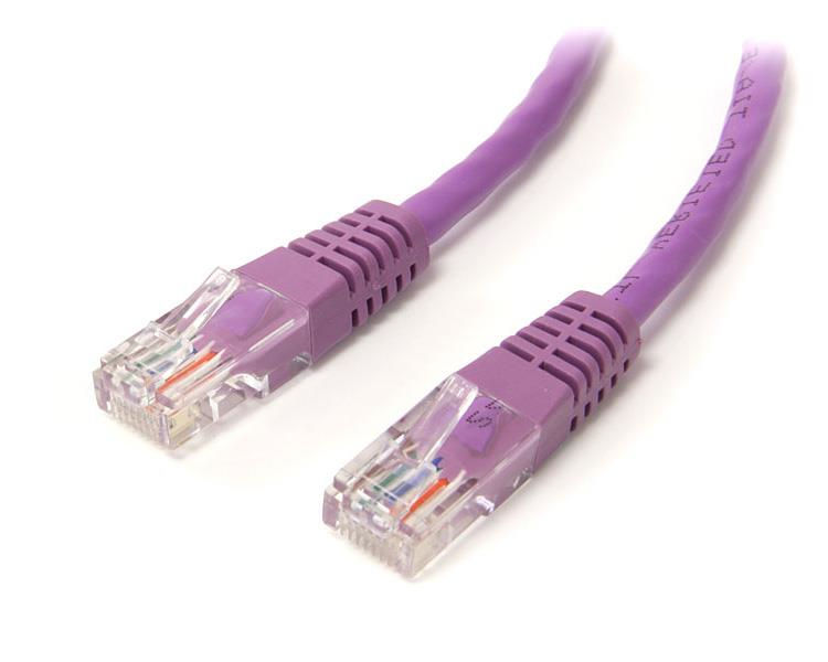 StarTech.com 15m Cat5e Purple Molded RJ45 UTP Cat 5e Patch Cable - 15 m Patch Cord