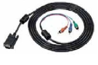 Sharp AN-C3CP2 video cable adapter 3 m 3 x RCA (YPbPr) VGA (D-Sub) Black