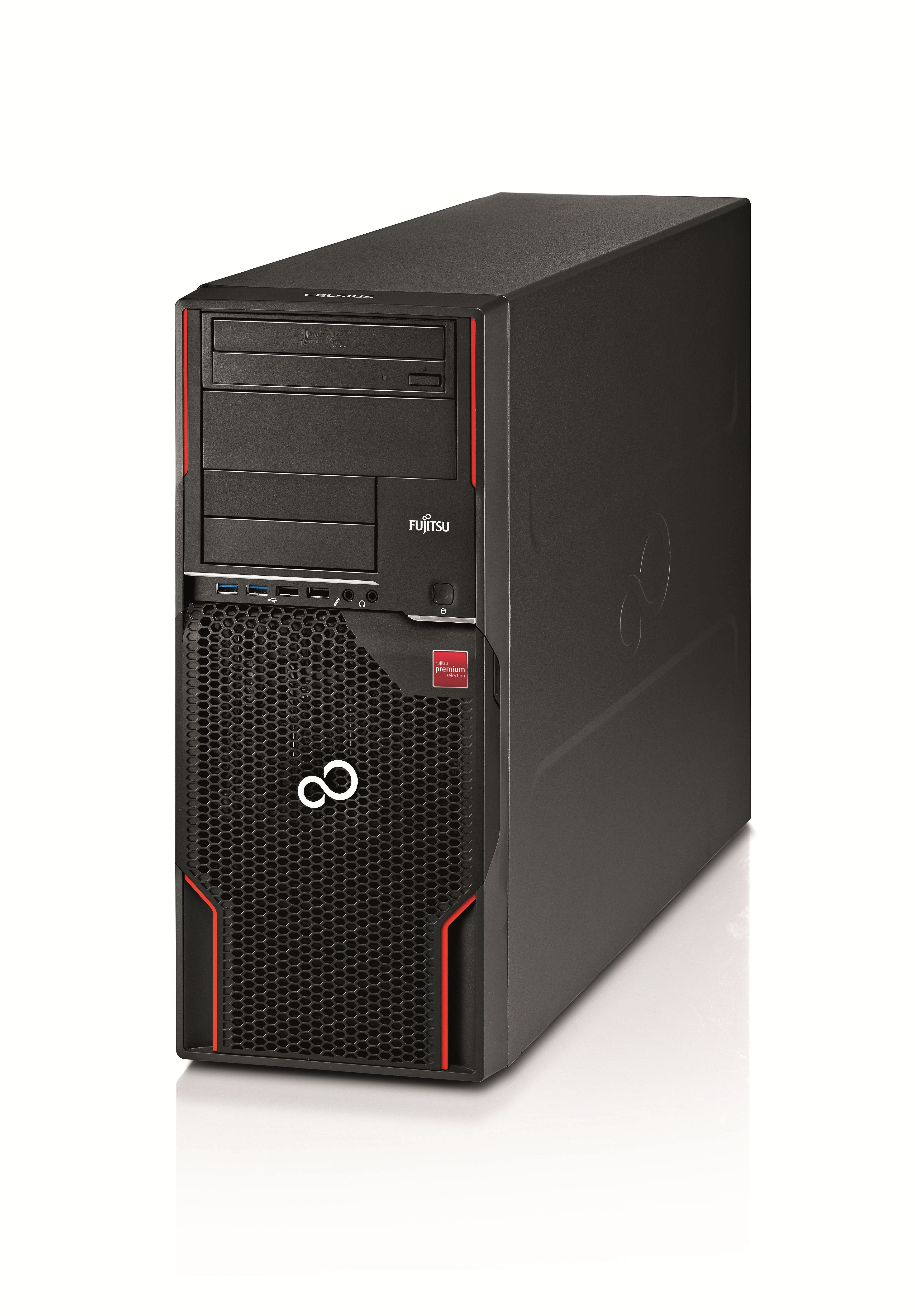 Fujitsu CELSIUS W520 + E20T-6 Intel® Xeon® E3 Family E3-1225 4 GB DDR3-SDRAM Windows 7 Professional Tower Workstation Black
