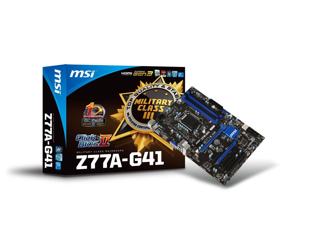 MSI Z77A-G41 motherboard Intel Z77 LGA 1155 (Socket H2) ATX