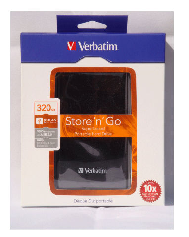 Verbatim 320GB Store 'n' Go USB 3.0 external hard drive USB Type-A 3.2 Gen 1 (3.1 Gen 1) Black