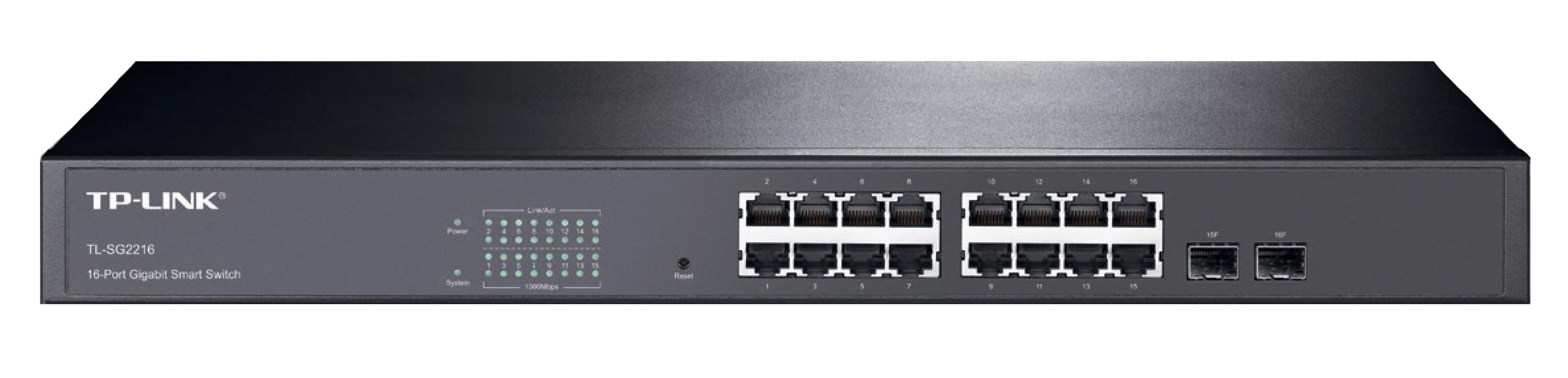 TP-Link JetStream 16-Port Gigabit Smart Network Switch with 2 Combo SFP Slots