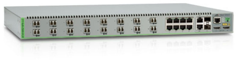 Allied Telesis AT-8100S/16F8-LC Managed L3 Gigabit Ethernet (10/100/1000) Green, Grey