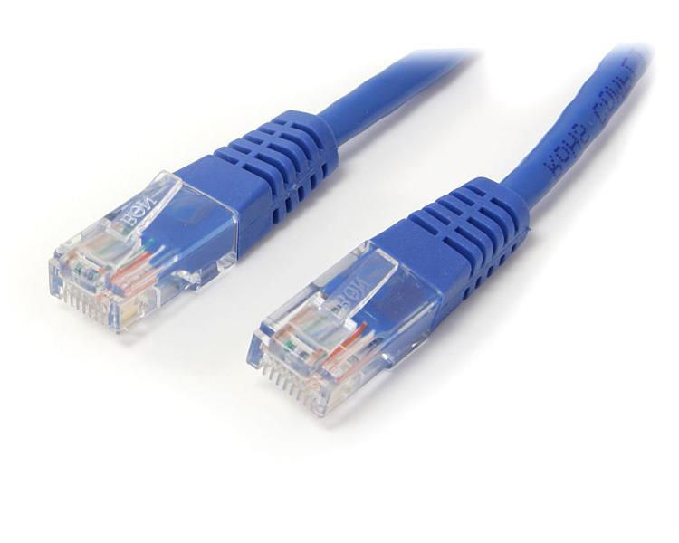 StarTech.com 15m Cat5e Blue Molded RJ45 UTP Cat 5e Patch Cable - 15 m Patch Cord