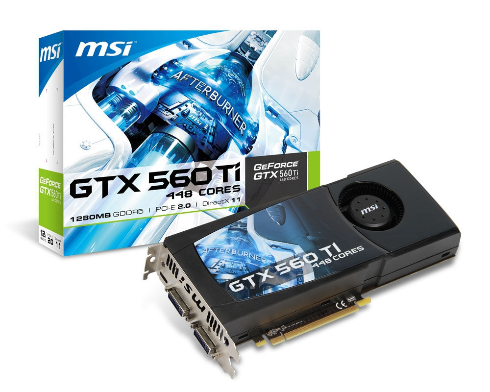 MSI V222-226R graphics card NVIDIA GeForce GTX 560 Ti 1.25 GB GDDR5