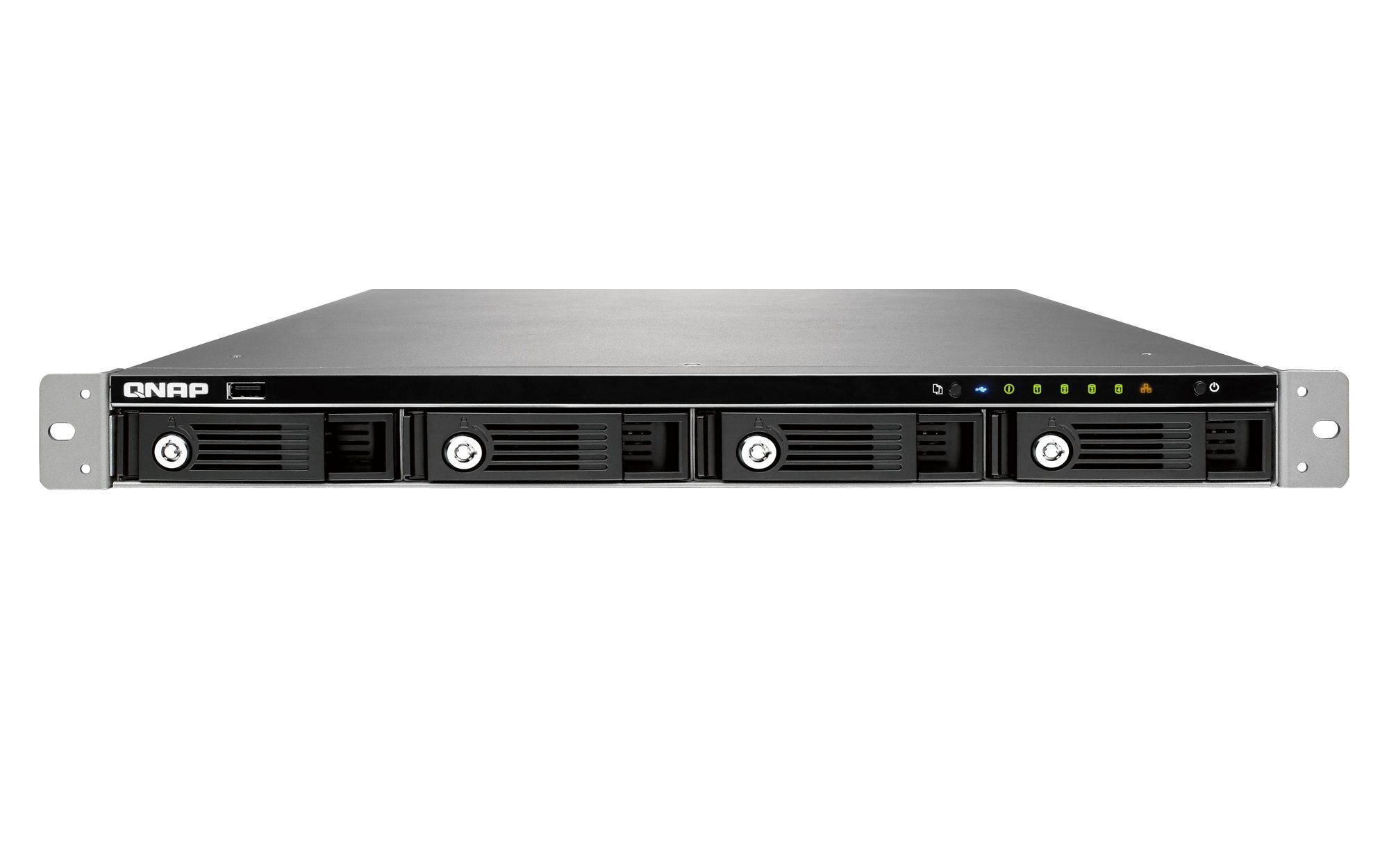 QNAP TS-469U-RP-EU + 4x ST2000VN000 NAS Rack (1U) Intel Atom® 1 GB DDR3 8 TB HDD QNAP Turbo NAS System Black