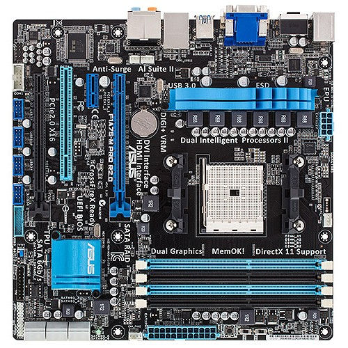 ASUS F1A75-M PRO R2.0 AMD A75 FCH Socket FM1 micro ATX