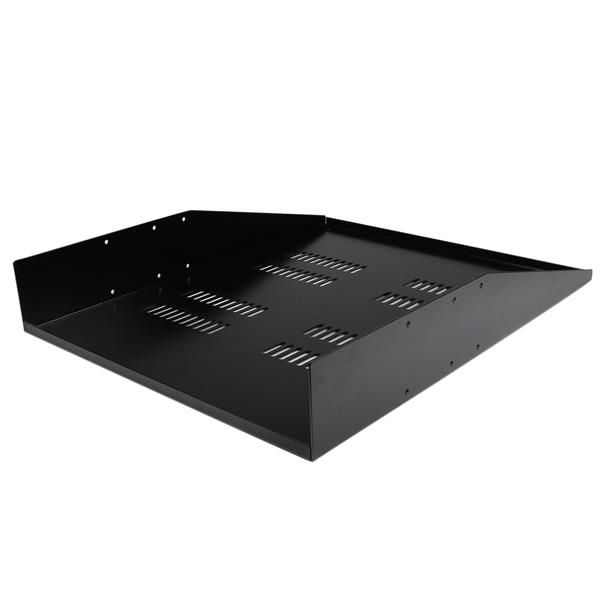 StarTech.com 2U Vented Rack Mount Cantilever 2 Post Shelf - Mid/Center Mount Server Rack Cabinet Shelf - 150lbs / 68kg