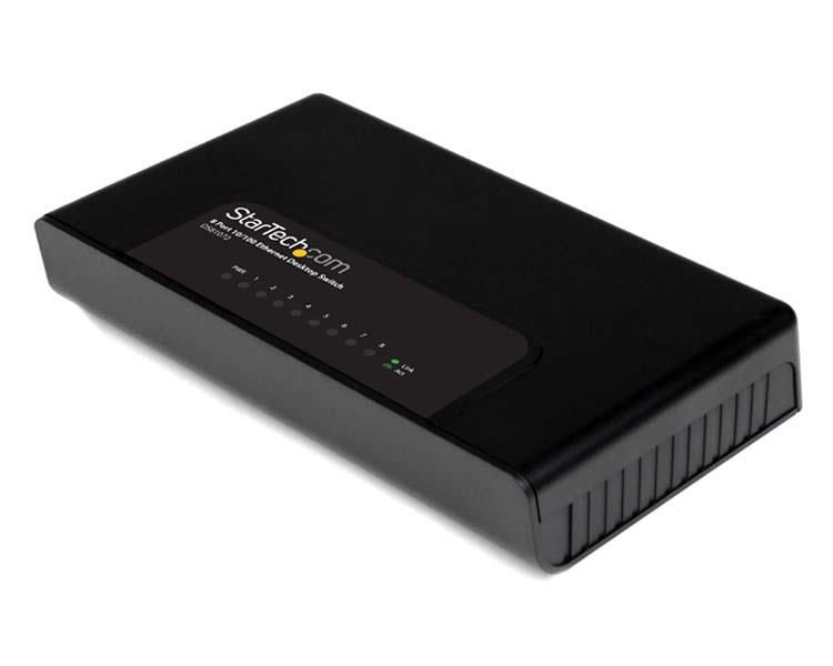 StarTech.com 8 Port Fast Ethernet Switch - 10/100 Desktop Wall Mount Network Switch