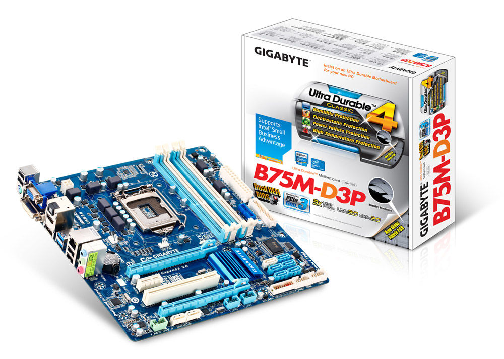 GIGABYTE GA-B75M-D3P motherboard Intel B75 LGA 1155 (Socket H2) micro ATX