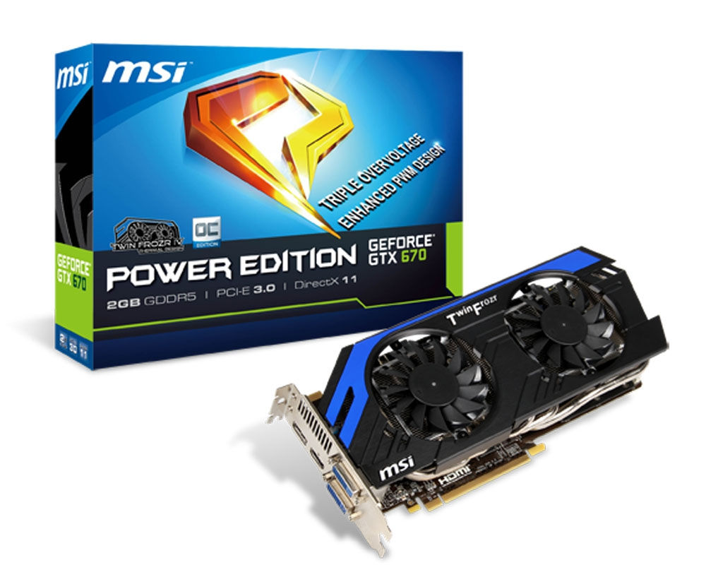 MSI V284-020R graphics card NVIDIA GeForce GTX 670 2 GB GDDR5