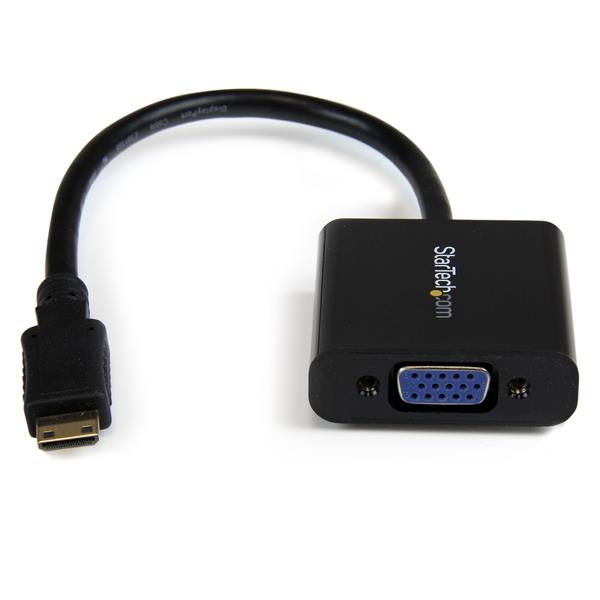 StarTech.com MNHD2VGAE video cable adapter VGA (D-Sub) HDMI Type C (Mini) Black
