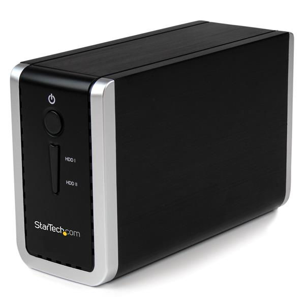StarTech.com SAT3520U3SR storage drive enclosure Black, Silver 3.5"