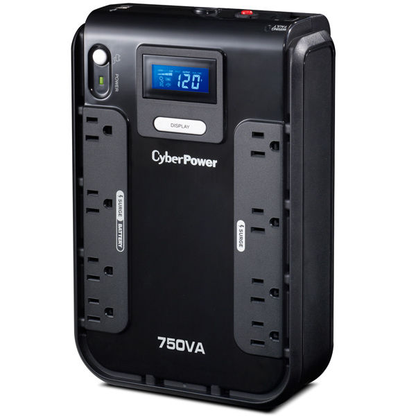 CyberPower CP750LCDTAA uninterruptible power supply (UPS) 0.75 kVA 420 W 8 AC outlet(s)