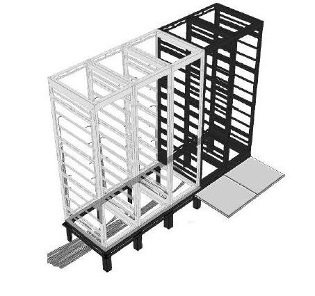 Middle Atlantic Raised Floor Support Angles 1 Bay for DRK 31”