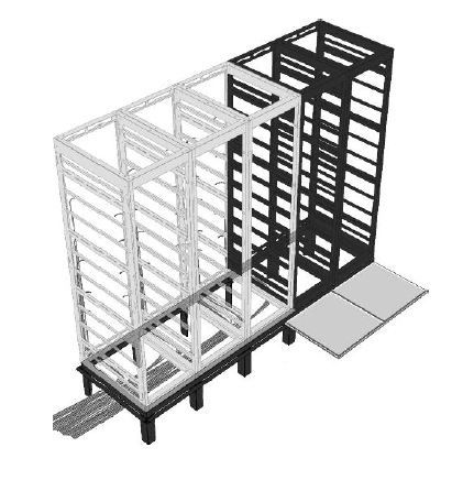 Middle Atlantic RIB Series Riser Bases 1 bay Freestanding rack Black