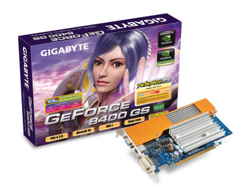 GIGABYTE GV-NX84S256HP graphics card GeForce 8400 GS GDDR2