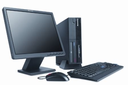 Lenovo ThinkCentre M57p Intel® Core™2 Duo E6550 1 GB DDR2-SDRAM 160 GB Intel® GMA 3100 Windows Vista Business SFF PC Black