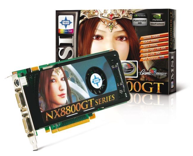 MSI V117-010R graphics card GeForce 8800 GT GDDR3