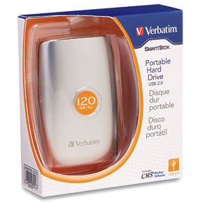 Verbatim 120GB USB external hard drive 5400 RPM 2.0
