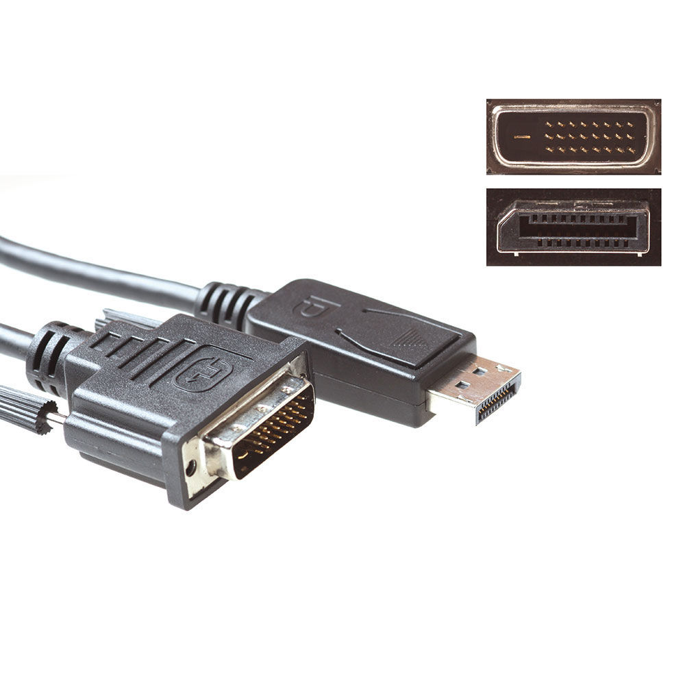 ACT Conversion cable DisplayPort male to DVI male 5,00 m