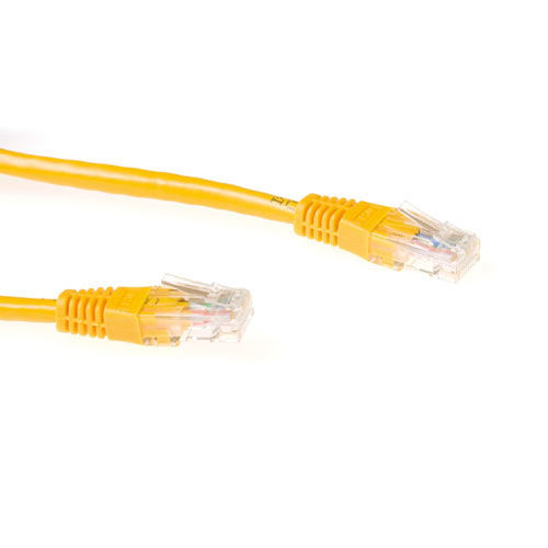 ACT Yellow 1.5 meter U/UTP CAT6A patch cable with RJ45 connectors