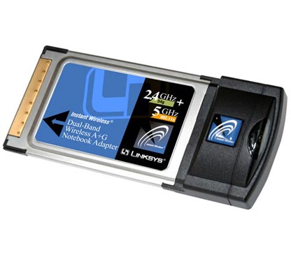 Linksys Dual-Band Wireless A+G Notebook Adapter Internal 54 Mbit/s