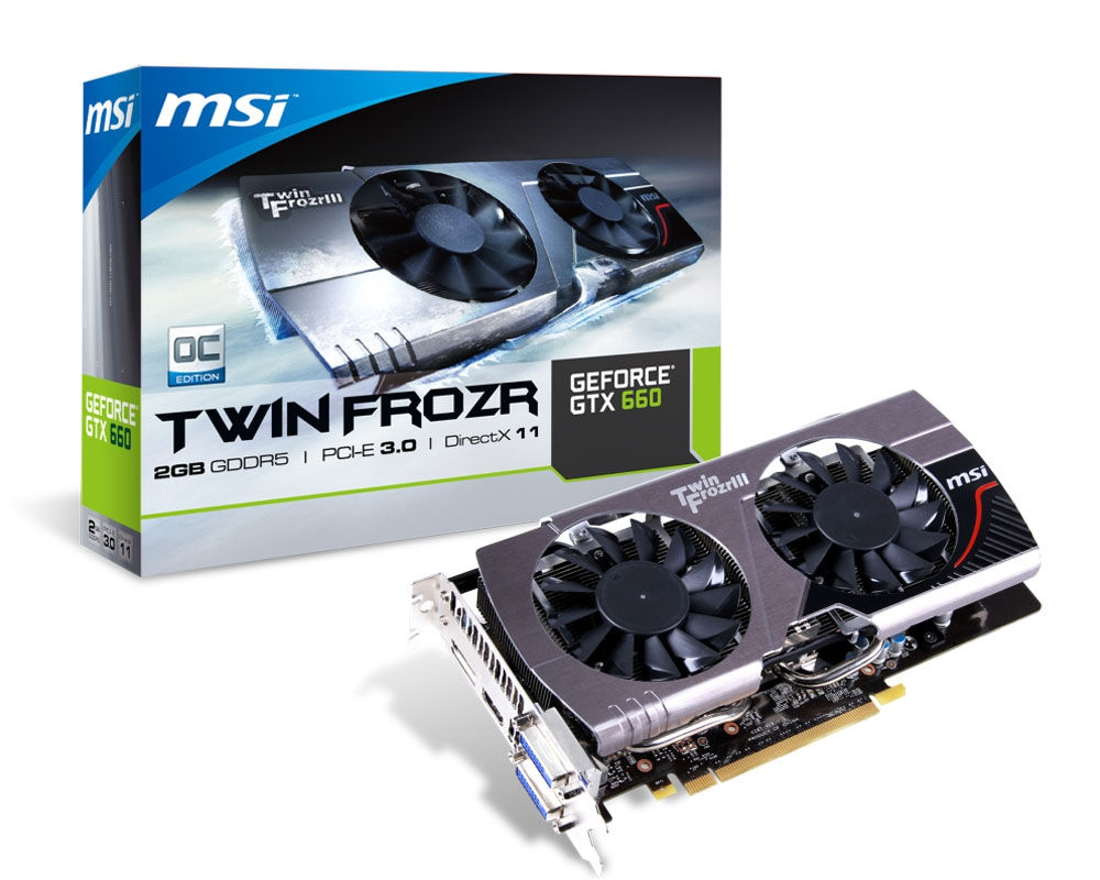 MSI V287-001R graphics card NVIDIA GeForce GTX 660 2 GB GDDR5