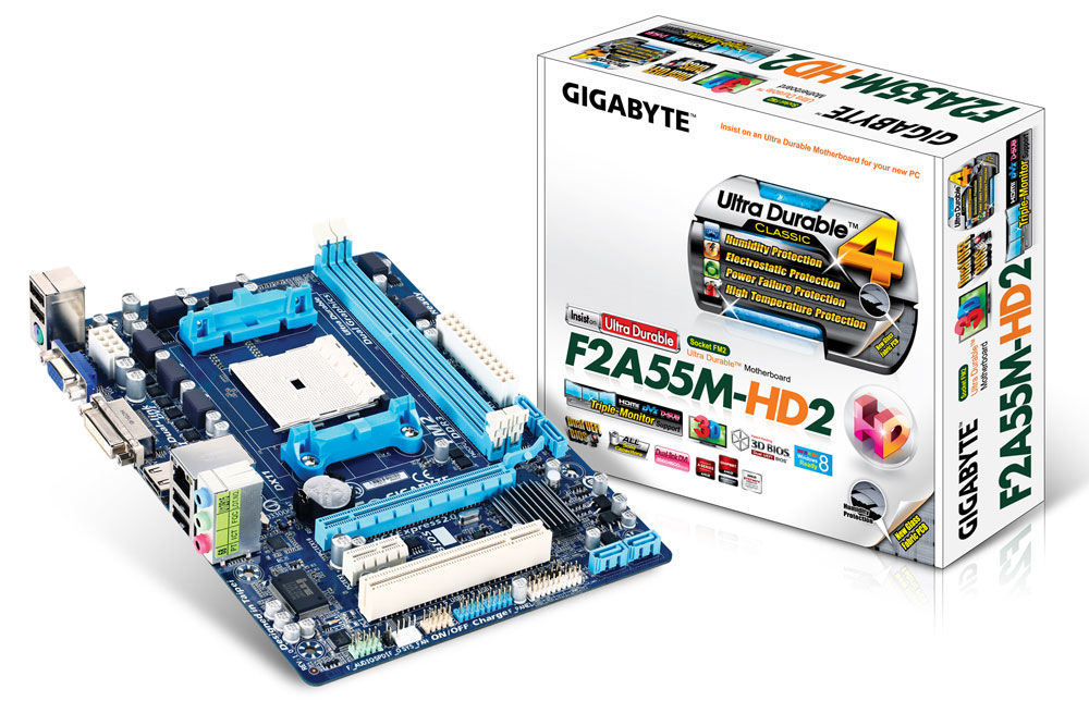 GIGABYTE GA-F2A55M-HD2 (rev. 1.0) AMD A55 Socket FM2 micro ATX
