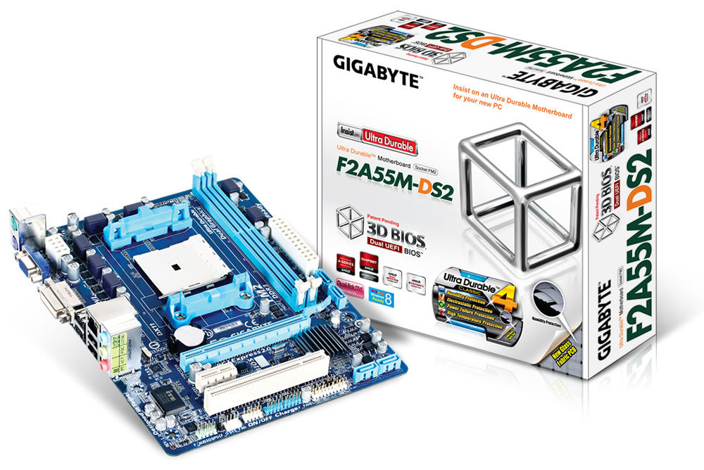 GIGABYTE GA-F2A55M-DS2 (rev. 1.0) AMD A55 Socket FM2 micro ATX